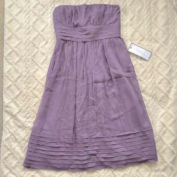 J. Crew Dresses J Crew Lilac Silk Crepe Dress Poshmark